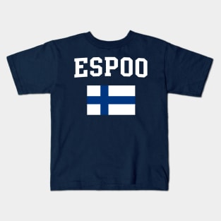 Espoo Finland Flag Heritage Kids T-Shirt